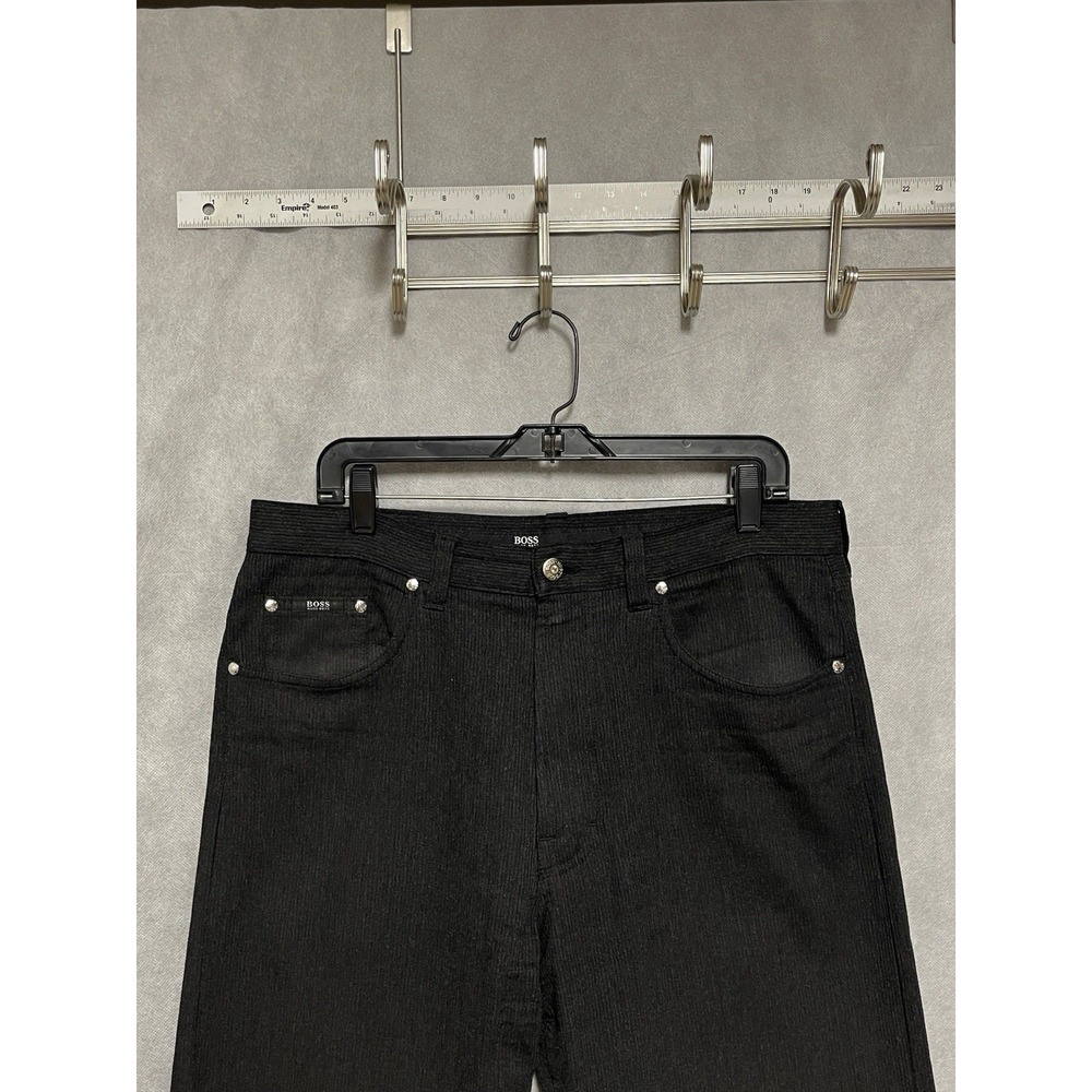 Hugo Boss Pants Men 36X34 Charcoal Alabama Wide Wale Corduroy Velvet Straight